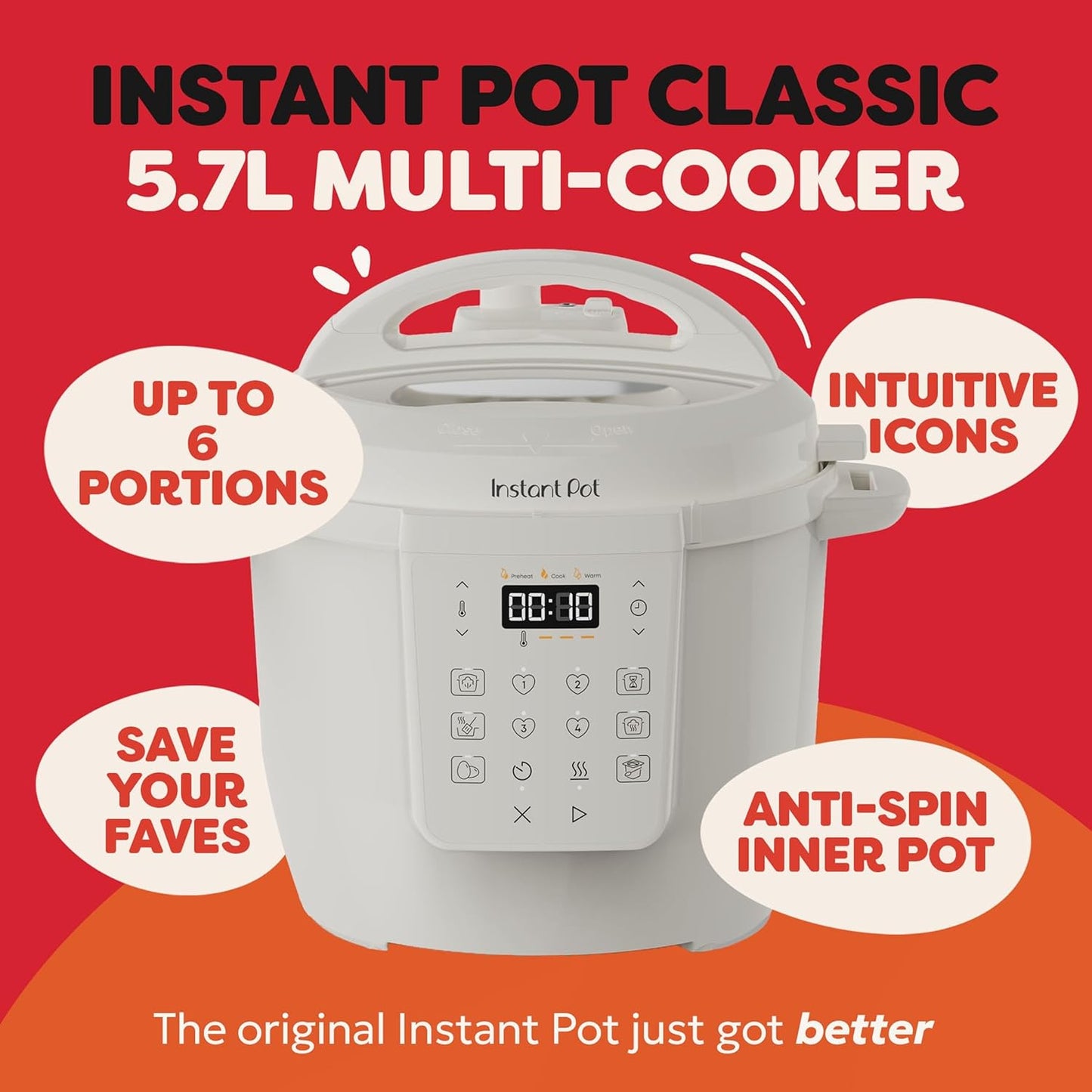 Instant Pot 5.7L Multicooker 7-in-1 Smart Cooker - Pressure Cooker