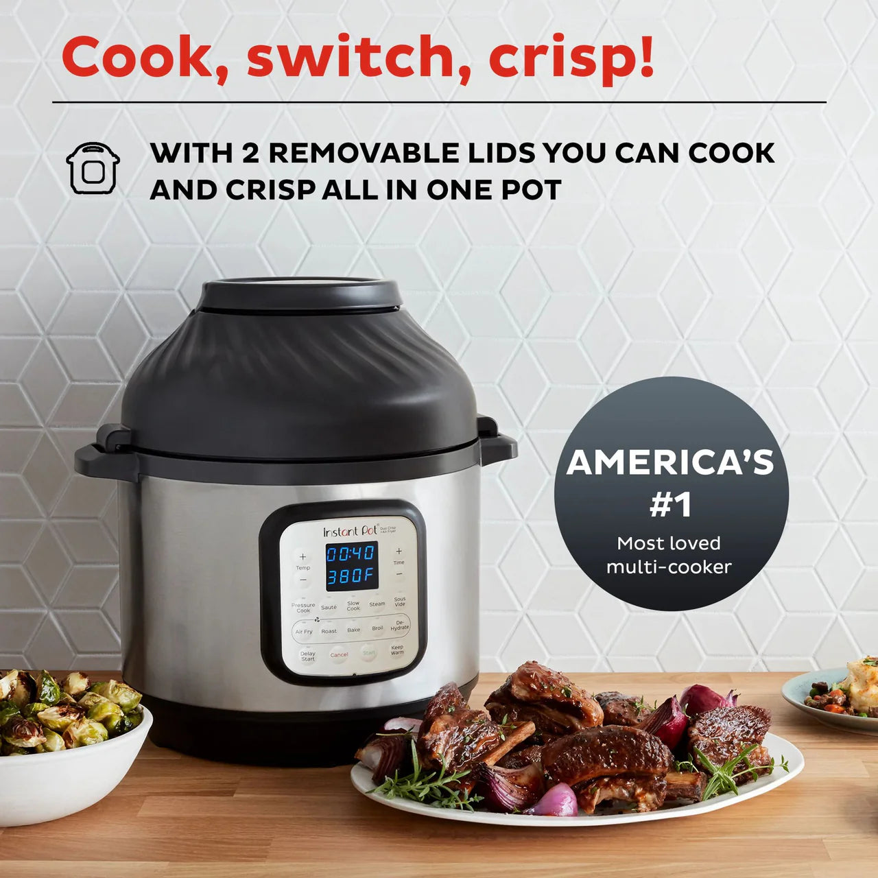 Instant Pot® Duo™ Crisp™ + Air Fryer 6QT Multi-Use Pressure Cooker