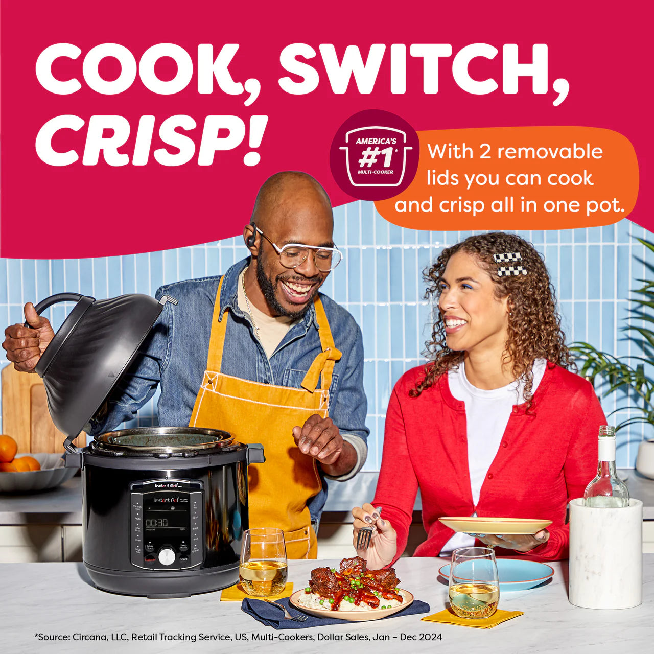 Instant Pot® Pro™ Crisp & Air Fryer 8QT Multi-Use Pressure Cooker and Air Fryer