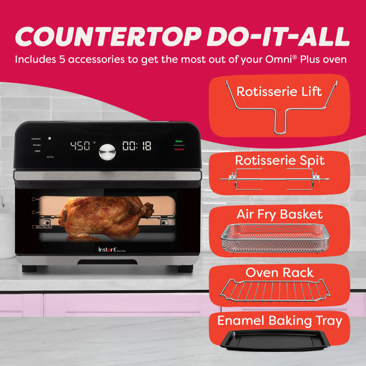 Instant Pot® Omni® Plus 18L 10-in-1 Air Fryer Toaster Oven