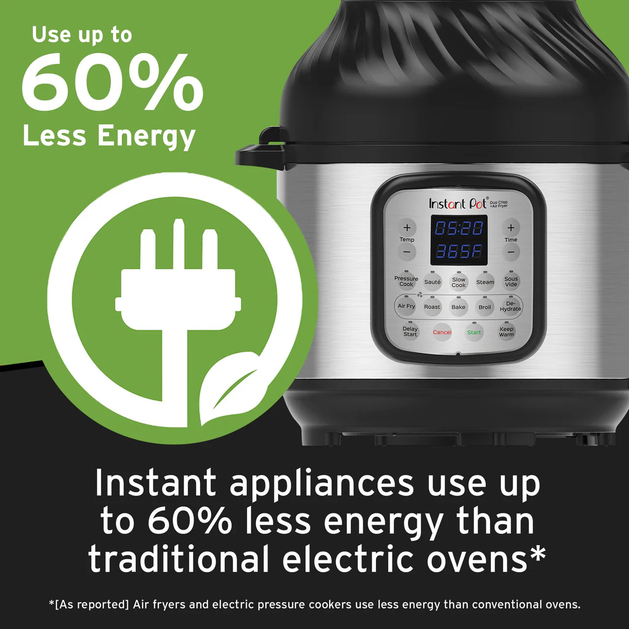 Instant Pot® Duo™ Crisp™ + Air Fryer 8QT Multi-Use Pressure Cooker