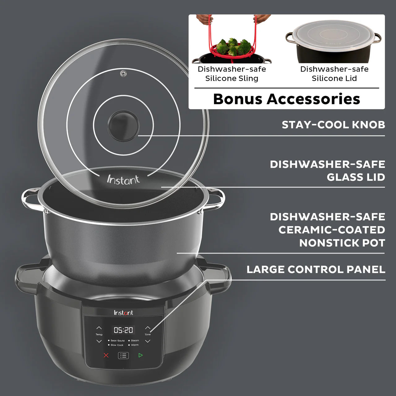 Instant Pot® Superior Cooker Slow Cooker + Multifunctional Cooker